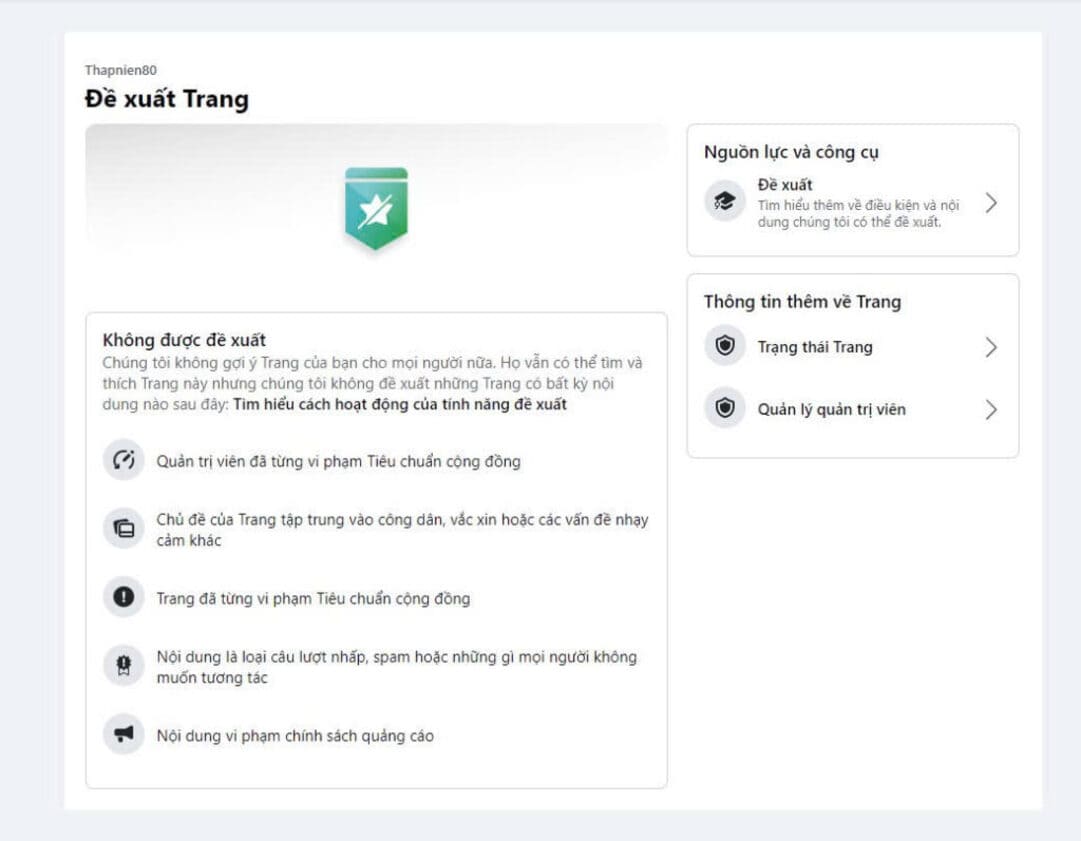 Fanpage bị đình chỉ đề xuất: Nguyên nhân và cách khắc phục