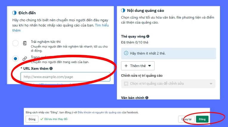 Ho&agrave;n thiện việc đăng nội dung quảng c&aacute;o