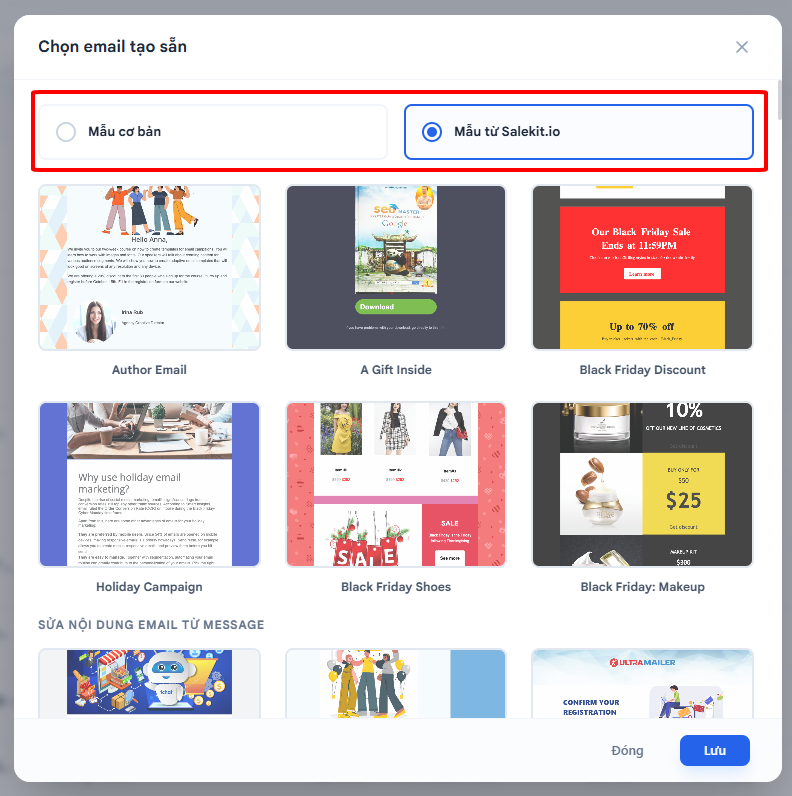 mẫu email mkt