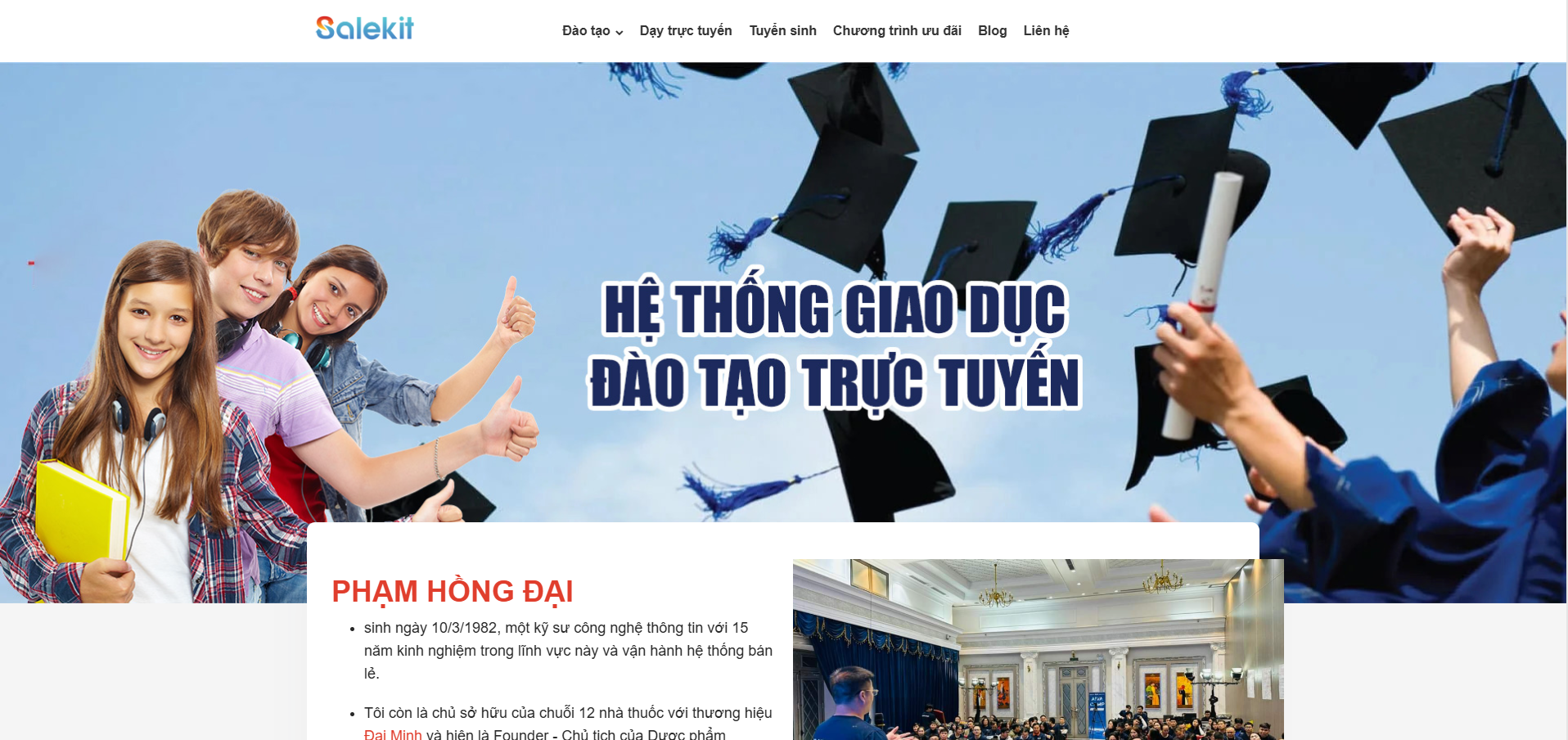 5+ mẫu thiết kế website giáo dục đẹp nhất của Salekit
