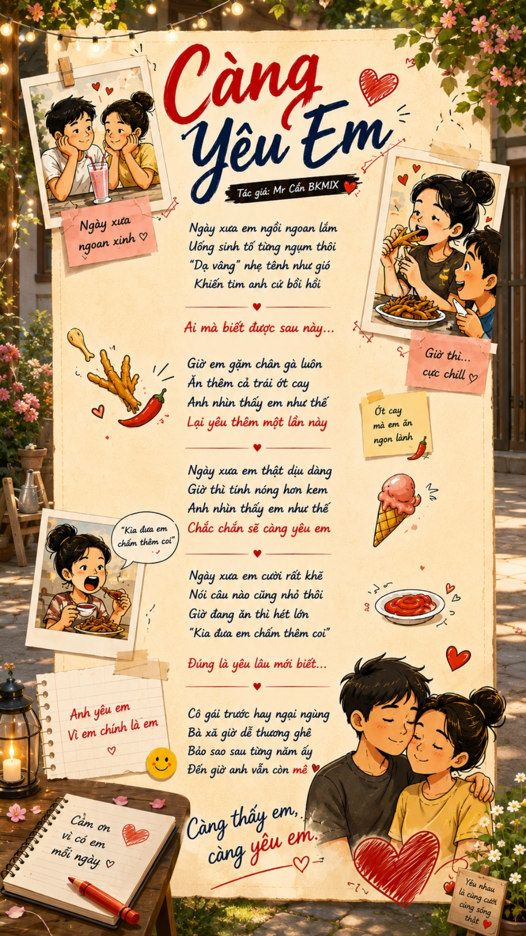 Bài thơ Càng Yêu Em