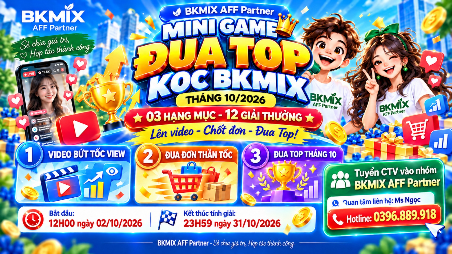 Mini Game Đua TOP KOC BKMIX Tháng 10/2026