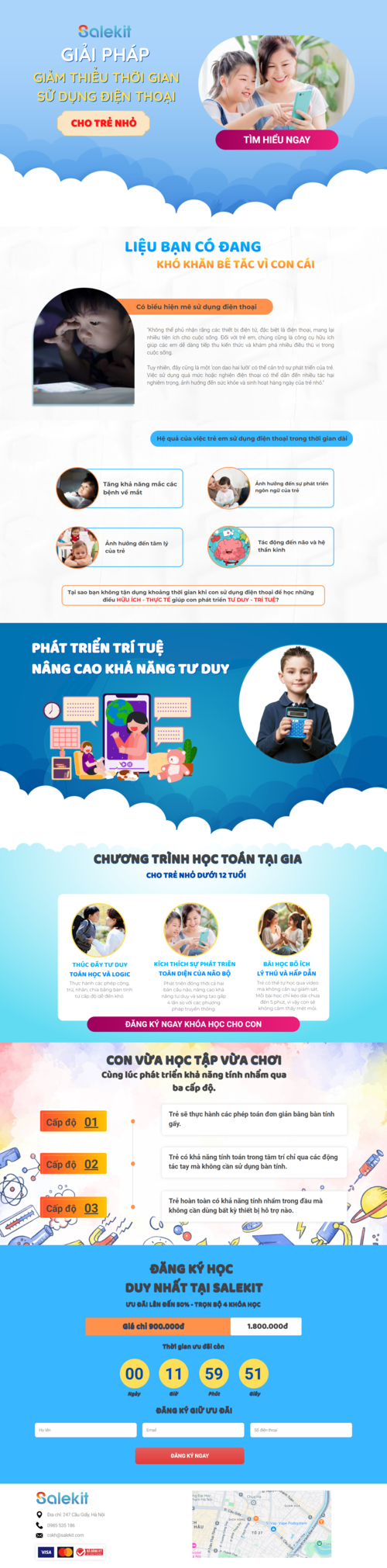 landingpage Khóa học cho trẻ 1  