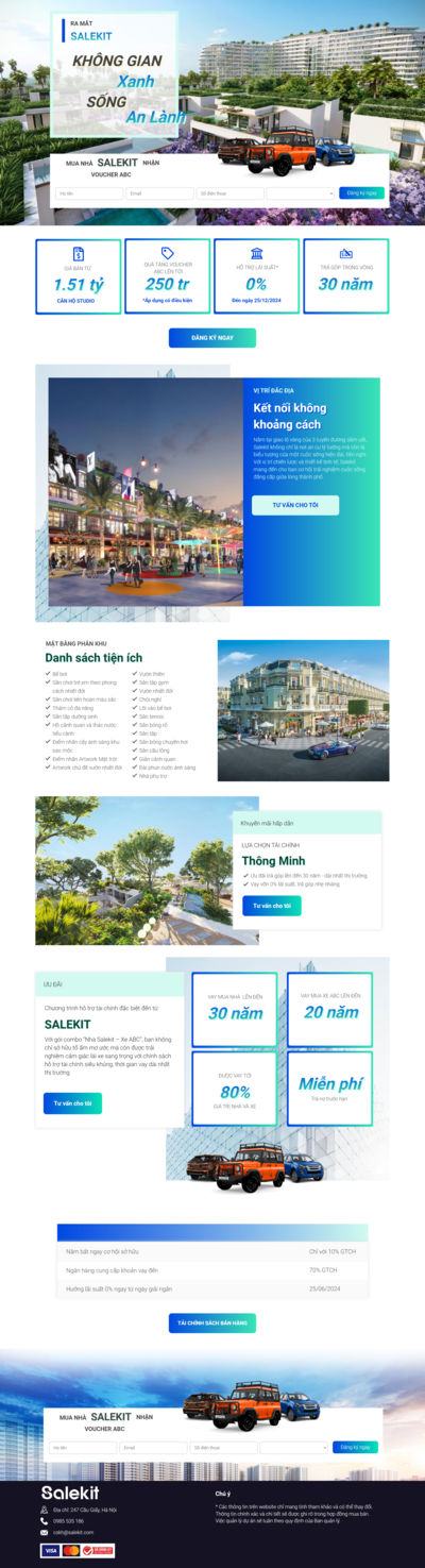 landingpage Bất động sản căn hộ 